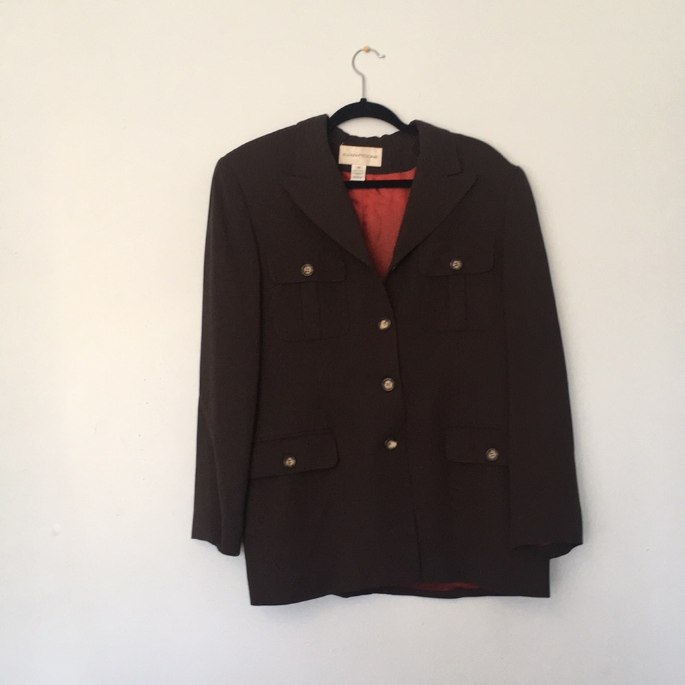 Evan Picone Brown Skirt Suit